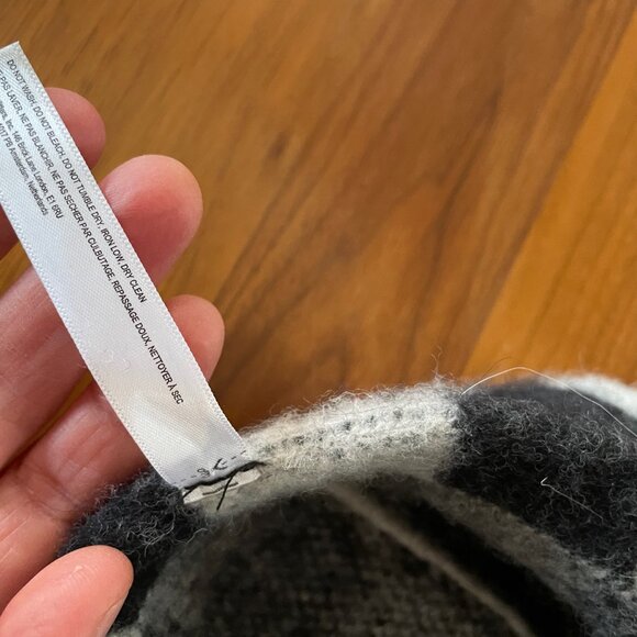 Urban Outfitters Wool oversized Beret Grey Checkered - Picture 4 of 7